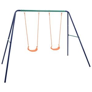 vidaXL Swing Set | Blue | Steel | Medium | Durable | Outdoor Swing Set