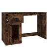 vidaXL Desk with Drawer Smoked Oak 115x50x75 cm Engineered Wood