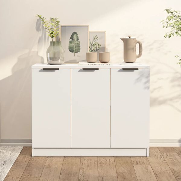 vidaXL Sideboard White 90.5x30x70 cm Engineered Wood