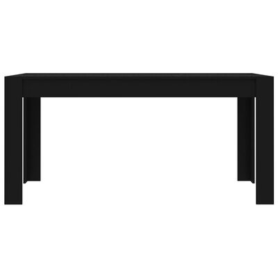 vidaXL Dining Table Black 160x80x76 cm Engineered Wood