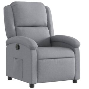 vidaXL Recliner Chair Light Grey Fabric