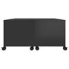 vidaXL Coffee Table High Gloss Black 75x75x38 cm Engineered Wood