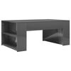 vidaXL Coffee Table High Gloss Grey 100x60x42 cm Engineered Wood