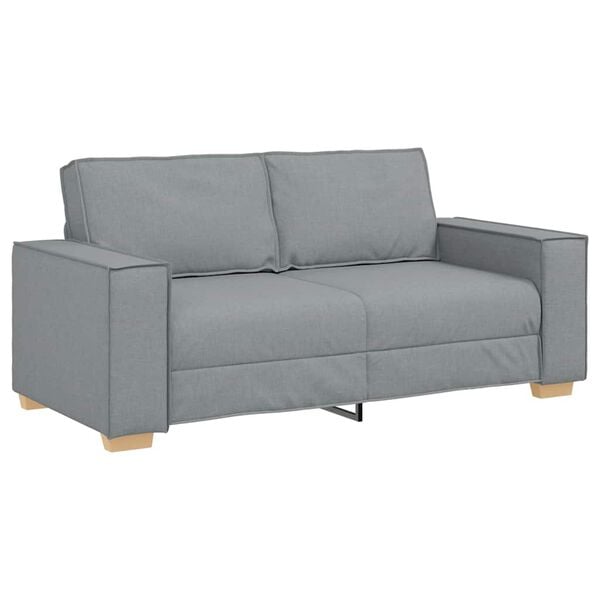 vidaXL 2-Seater Sofa Light Grey 140 cm Fabric