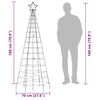 vidaXL LED Christmas Tree with Spikes 220 LEDs Warm White 180 cm
