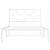 vidaXL Metal Bed Frame without Mattress with Headboard White 107x203cm