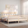 vidaXL Bed Frame without Mattress Super King Size Solid Wood