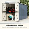 vidaXL Wall-mounted Garden Shed Grey 118x288x178 cm Galvanised Steel