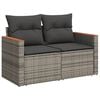 vidaXL 5 Piece Garden Sofa Set with Cushions Grey Poly Rattan