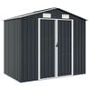 vidaXL Garden Shed Anthracite 205x129x183 cm Galvanised Steel