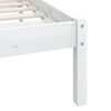vidaXL Bed Frame without Mattress White Solid Wood Single