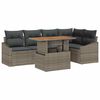 vidaXL Garden Sofa Set 6 pcs Grey Poly rattan