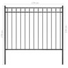 vidaXL Garden Fence Steel 1.81x1.2 m Black