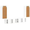 vidaXL TV Wall Cabinet Set Wall-mounted 4 pcs White Engineered Wood