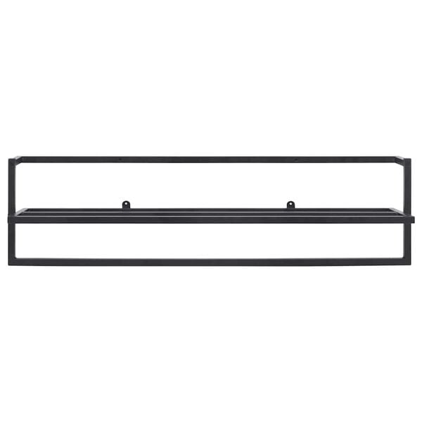 vidaXL Towel Rack Black 95x25x22 cm Iron