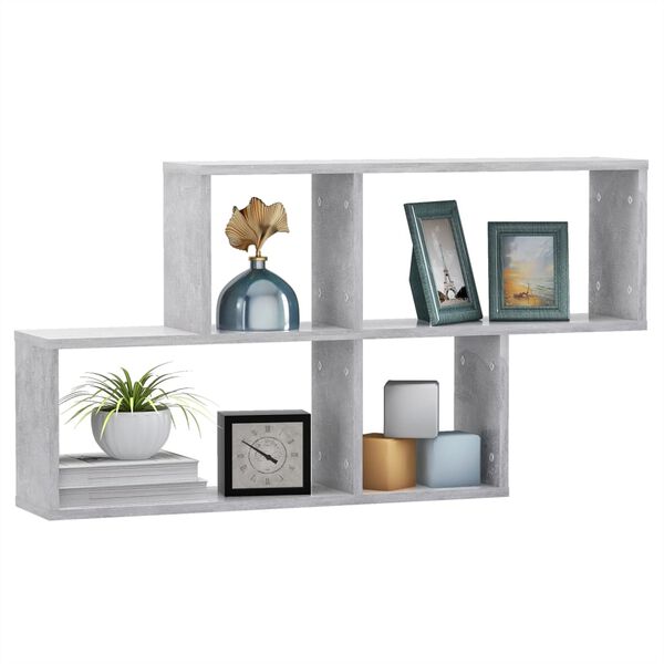 vidaXL Wall Shelf Concrete Grey 100x18x53 cm Engineered Wood