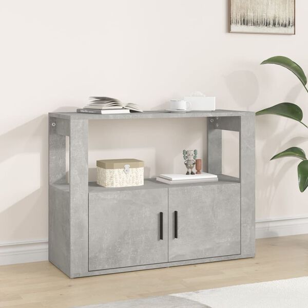 vidaXL Sideboard Concrete Grey 80x30x60 cm Engineered Wood