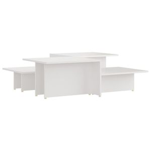 vidaXL Coffee Tables 2 pcs White 111,5x50x33 cm Engineered Wood