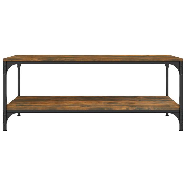vidaXL Coffee Table Smoked Oak 100x50x40 cm Engineered Wood