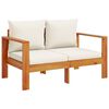 vidaXL 3 Piece Garden Sofa Set with Cushions Solid Wood Acacia
