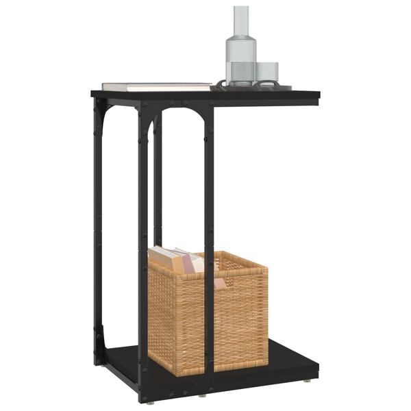 vidaXL Side Table Black 40x30x60 cm Engineered Wood