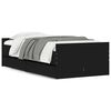 vidaXL Bed Frame with Drawers without Mattress Black 90x190 cm