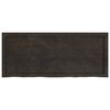 vidaXL Wall Shelf Dark Brown 120x50x(2-6) cm Treated Solid Wood Oak