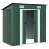 vidaXL Garden Shed Green Metal