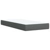 vidaXL Box Spring Bed with Mattress Light Grey King Single Fabric