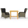 vidaXL 3 Piece Garden Dining Set Brown