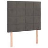 vidaXL Headboard Dark Grey 80x5x118/128 cm Velvet