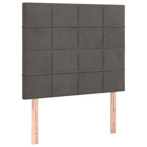 vidaXL Headboard Dark Grey 80x5x118/128 cm Velvet