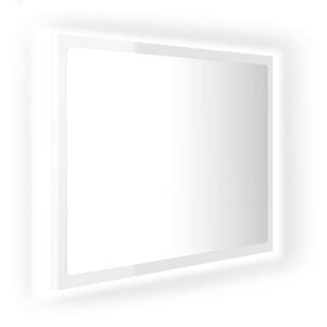 vidaXL Mirror | High gloss white | Engineered wood, acrylic | Medium