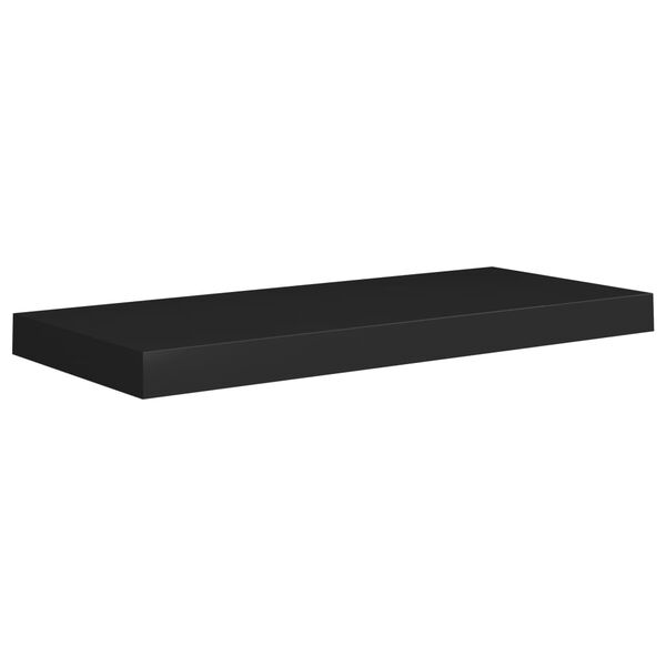 vidaXL Floating Wall Shelves 4 pcs Black 60x23.5x3.8 cm MDF