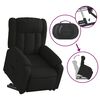 vidaXL Stand up Massage Recliner Chair Black Fabric