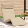 vidaXL Folding Sun lounger Beige 175x54x8.5 cm Oxford Fabric