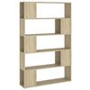 vidaXL Book Cabinet Room Divider Sonoma Oak 100x24x155 cm Engineered Wood