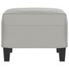 vidaXL Footstool Light Grey 60x50x41 cm Microfibre Fabric
