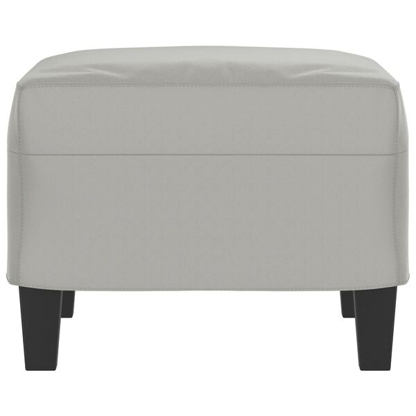 vidaXL Footstool Light Grey 60x50x41 cm Microfibre Fabric