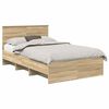vidaXL Bed Frame Sonoma Oak 137 x 203 cm Engineered Wood
