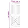 vidaXL Sliding Door with Hardware Set 90x210 cm Solid Wood Pine
