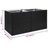 vidaXL Garden Planter Black 157x80x80 cm Poly Rattan