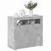 vidaXL Sideboard with LED Lights Concrete Grey 80x35x75 cm