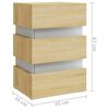 vidaXL LED Bedside Cabinet Sonoma Oak 45x35x67 cm Engineered Wood