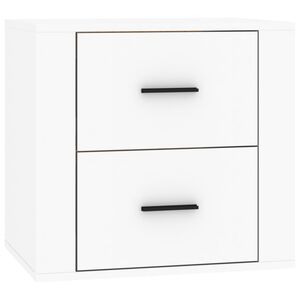vidaXL Wall-mounted Bedside Cabinet White 50x36x47 cm