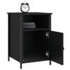 vidaXL Bedside Cabinet Black 40x42x60 cm Engineered Wood