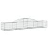 vidaXL Arched Gabion Basket 300x50x40/60 cm Galvanised Iron
