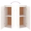 vidaXL TV Cabinets 2 pcs White Solid Wood Pine