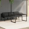 vidaXL 4 Piece Garden Lounge Set with Cushions Aluminium Anthracite