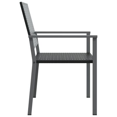 vidaXL Garden Chairs 4 pcs Black 54x62.5x89 cm Poly Rattan